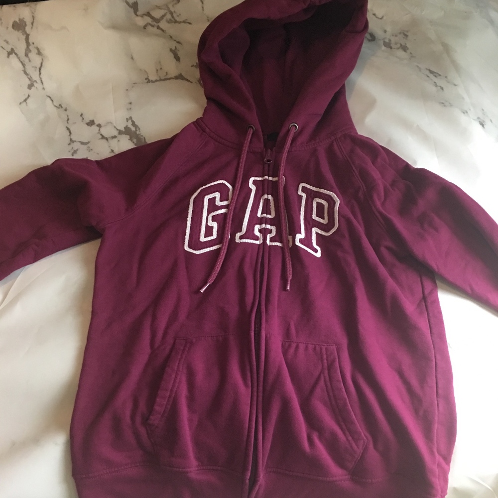 Burgundy GAP Zip Up Hoodie